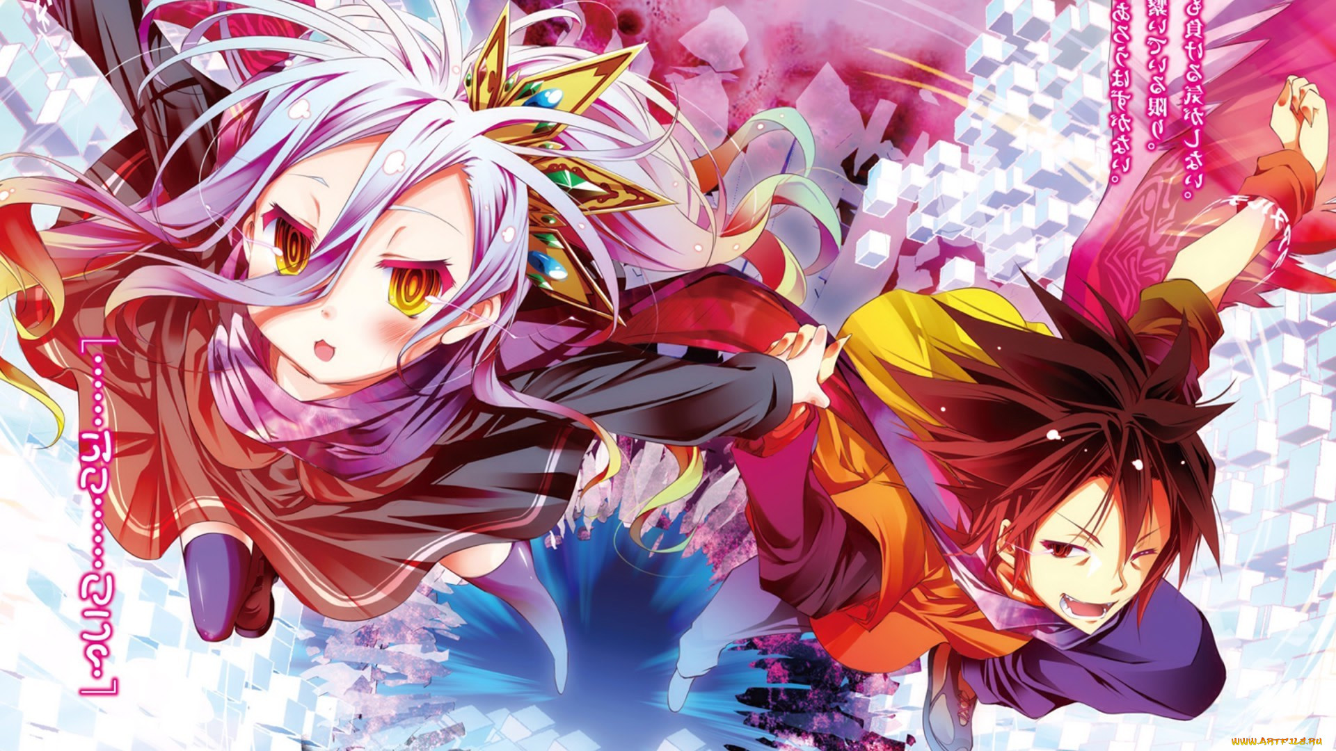 Обои Аниме No Game No Life, обои для рабочего стола, фотографии аниме, no  game no life, двое Обои для рабочего стола, скачать обои картинки заставки  на рабочий стол.